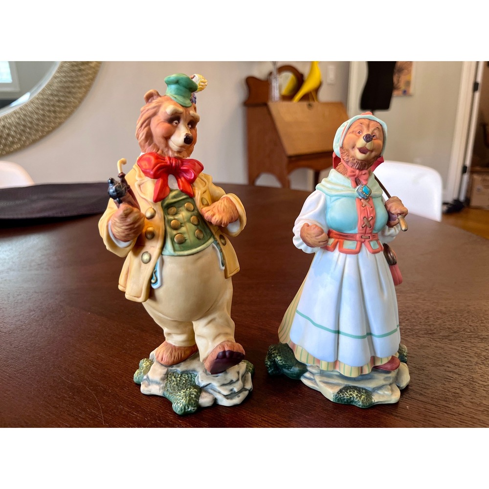 Scott Gustafson Greenwich Workshop Papa Mama Bear Figurines Mtching 391/1950 COA